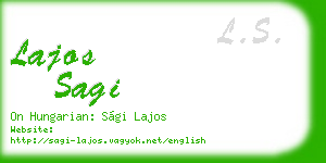 lajos sagi business card